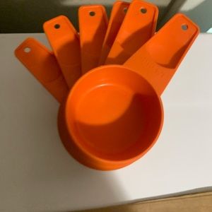 Vintage Retro 70’s Tupperware Measuring Cups Orange